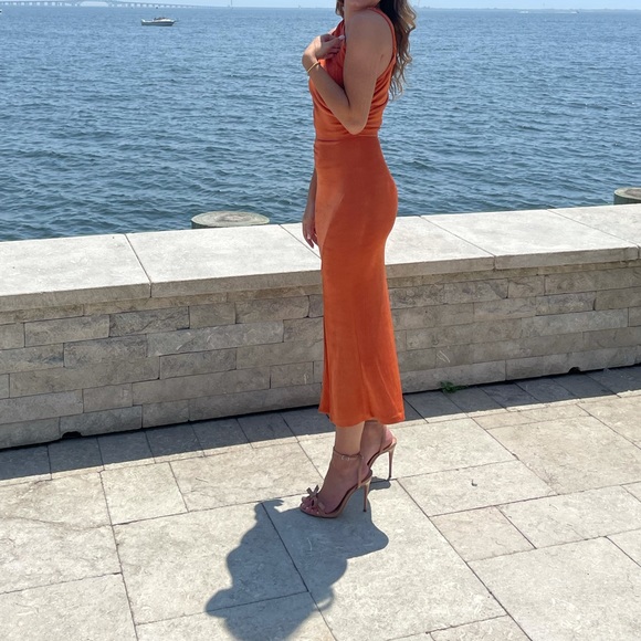 Burnt orange Hello Molly midi dress - Picture 6 of 7